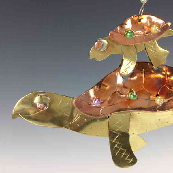 Mom & Baby Sea Turtle Ornament by Pilgrim Imports - Image 2